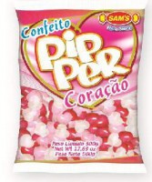 Confeito Pipper Morango Colorido 24x500g